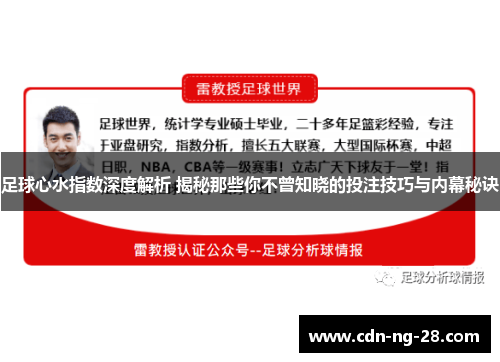 足球心水指数深度解析 揭秘那些你不曾知晓的投注技巧与内幕秘诀